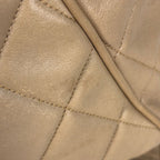 Chanel Backpack Quilted CC Logo Leather Beige — view 7