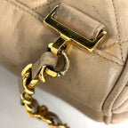 Chanel Backpack Quilted CC Logo Leather Beige — view 6