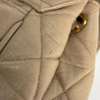 Chanel Backpack Quilted CC Logo Leather Beige — view 8