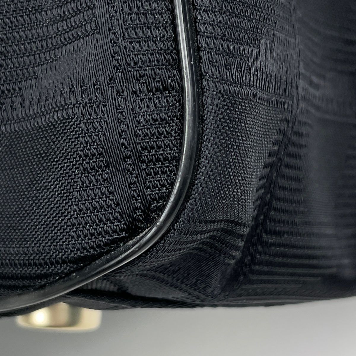 Chanel New Travel Line Handbag CC Logo Nylon Jacquard Black — view 3