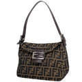 Fendi Shoulder Bag Zucca Pattern Canvas Brown