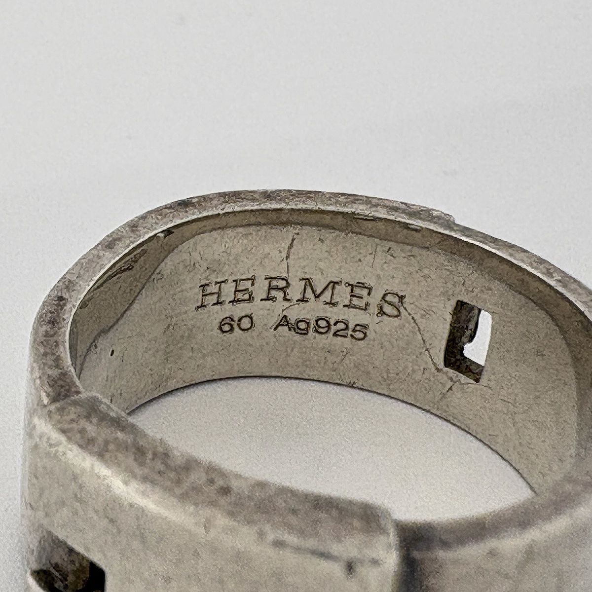 Hermes Crest Ring Logo 925 Sterling Silver — view 4