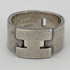 Hermes Crest Ring Logo 925 Sterling Silver — view 2