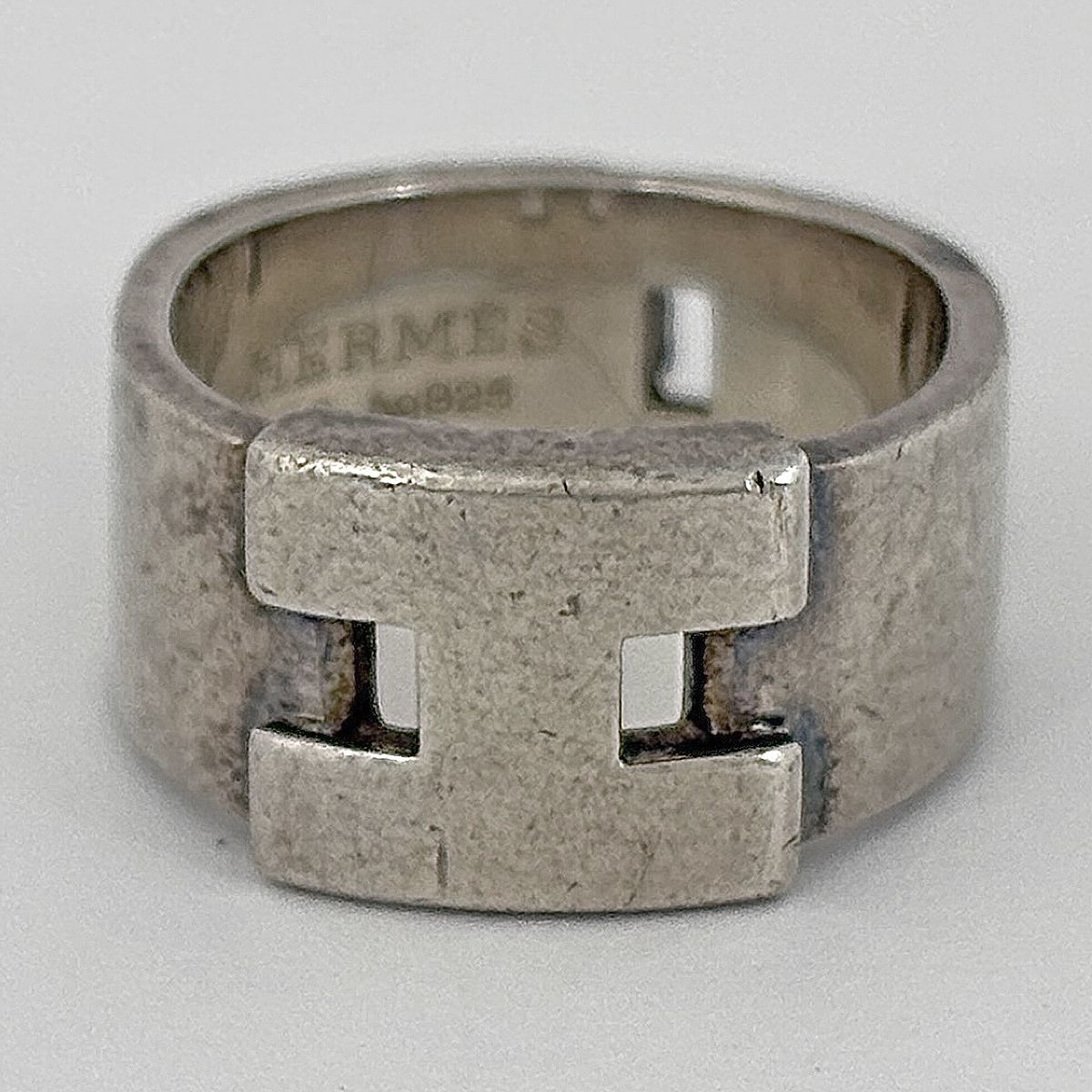 Hermes Crest Ring Logo 925 Sterling Silver — view 2