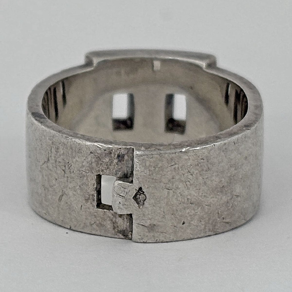 Hermes Crest Ring Logo 925 Sterling Silver — view 3