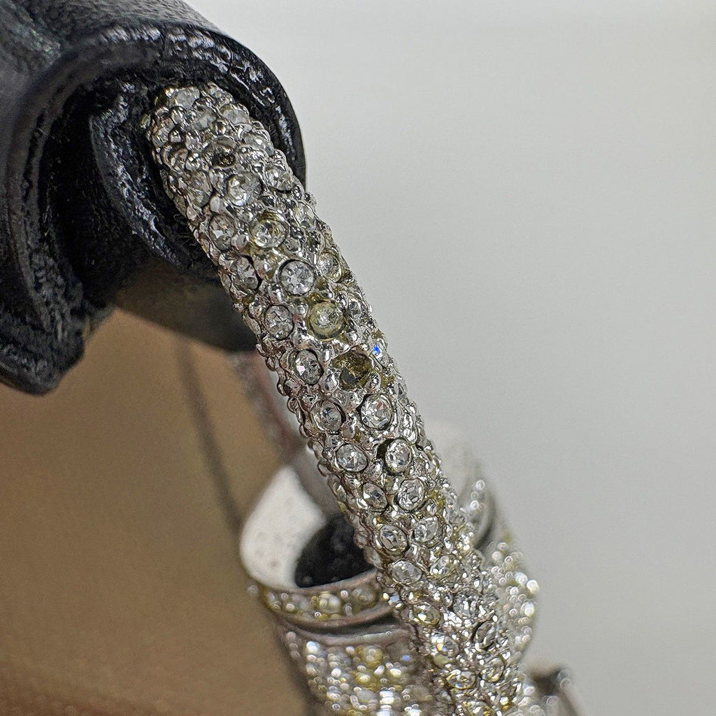 Dior Handbag Hardcore Rhinestone Patent Leather Brown — view 7