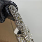 Dior Handbag Hardcore Rhinestone Patent Leather Brown — view 7