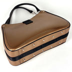 Dior Handbag Hardcore Rhinestone Patent Leather Brown — view 2