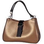 Dior Handbag Hardcore Rhinestone Patent Leather Brown
