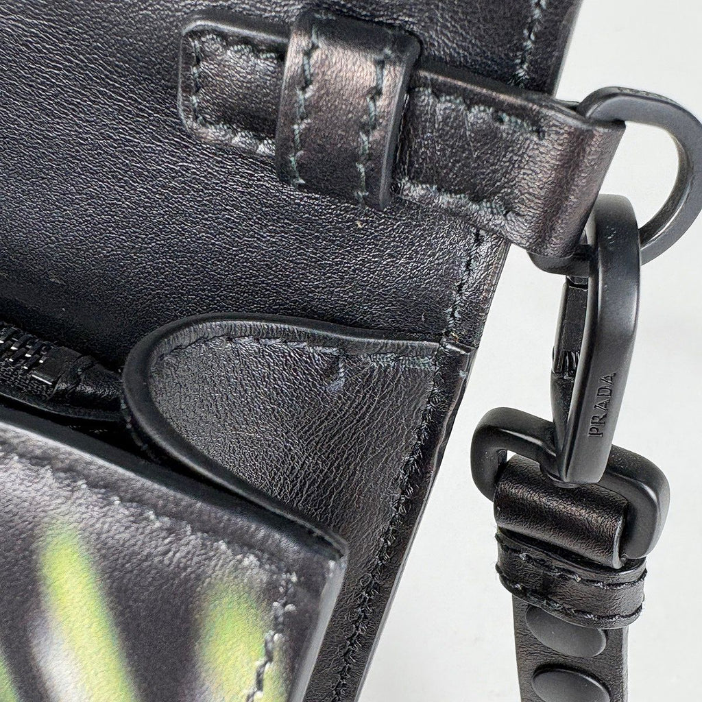 Prada Shoulder Bag Extra Studs Saffiano Leather Nero — view 6
