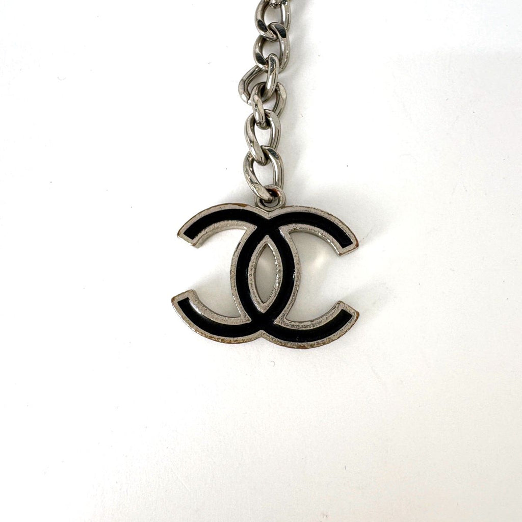 Chanel Belt CC Logo Chain Silver Plated Necklace — view 3