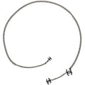 Chanel Belt CC Logo Chain Silver Plated Necklace