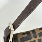 Fendi Shoulder Bag Zucca Pattern Mamma Baguette Canvas Brown — view 6