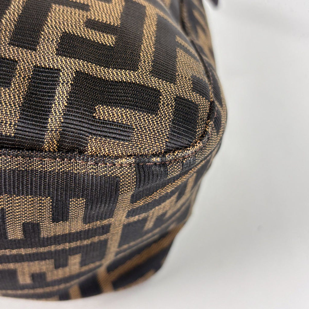 Fendi Shoulder Bag Zucca Pattern Mamma Baguette Canvas Brown — view 3