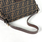 Fendi Shoulder Bag Zucca Pattern Mamma Baguette Canvas Brown — view 8
