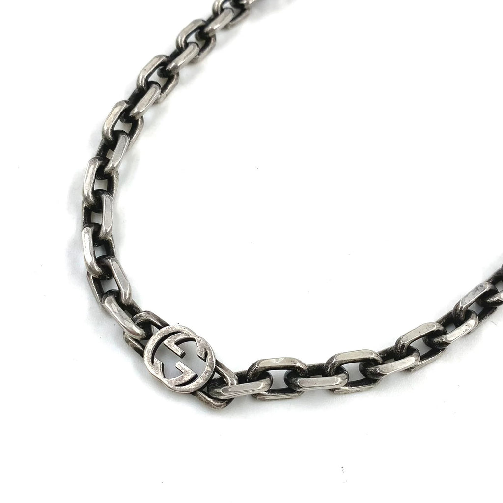 Gucci Interlocking G Silver Chain Necklace
