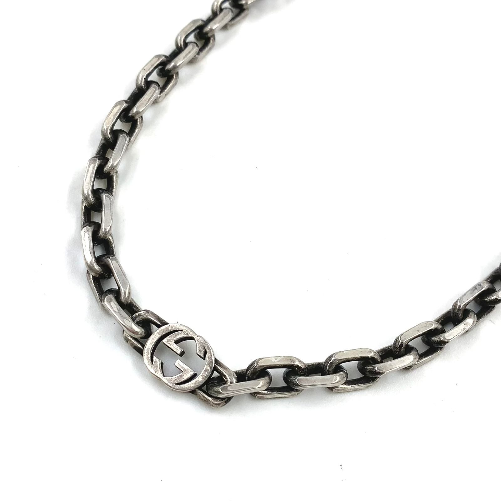 Gucci Interlocking G Silver Chain Necklace