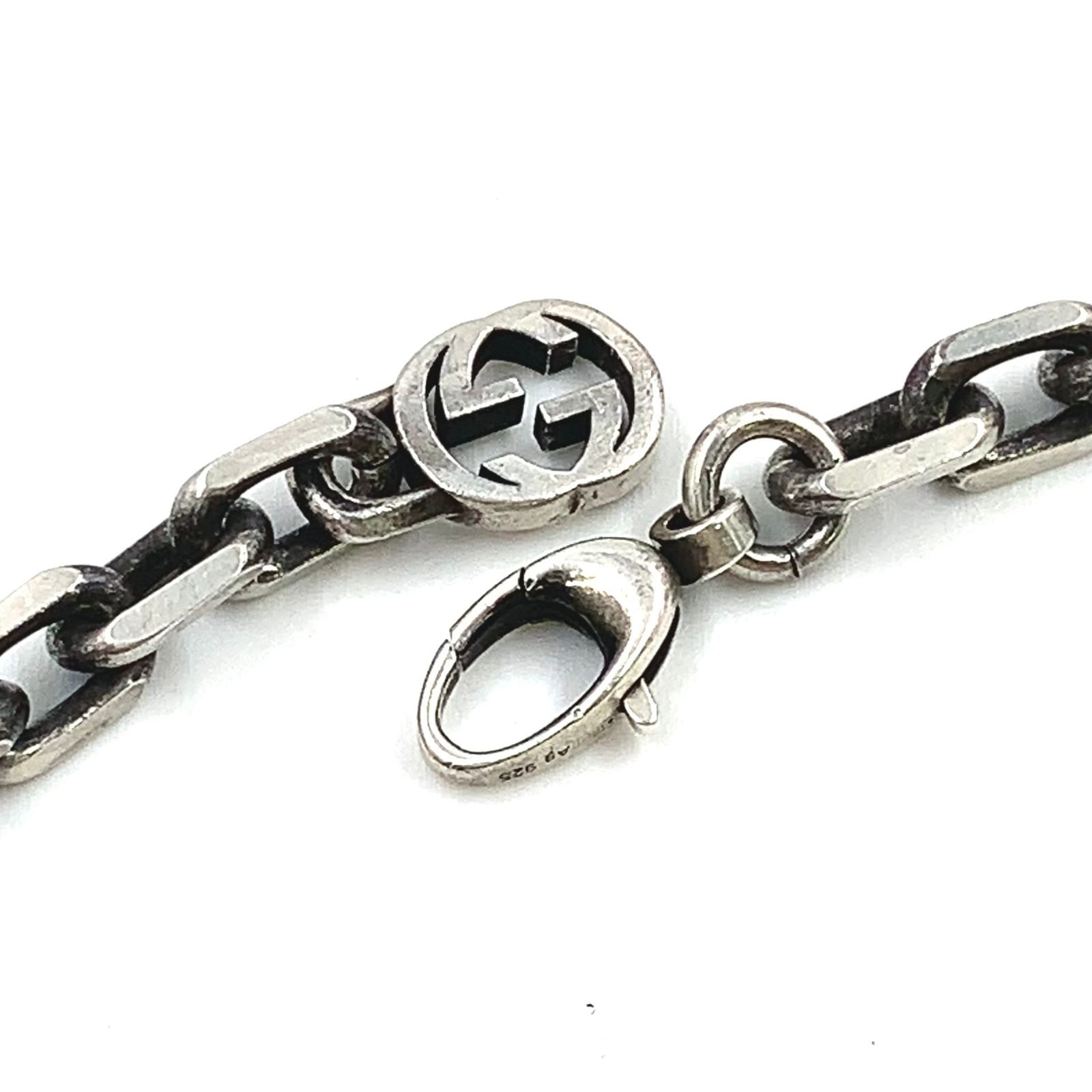 Gucci Interlocking G Silver Chain Necklace — view 6