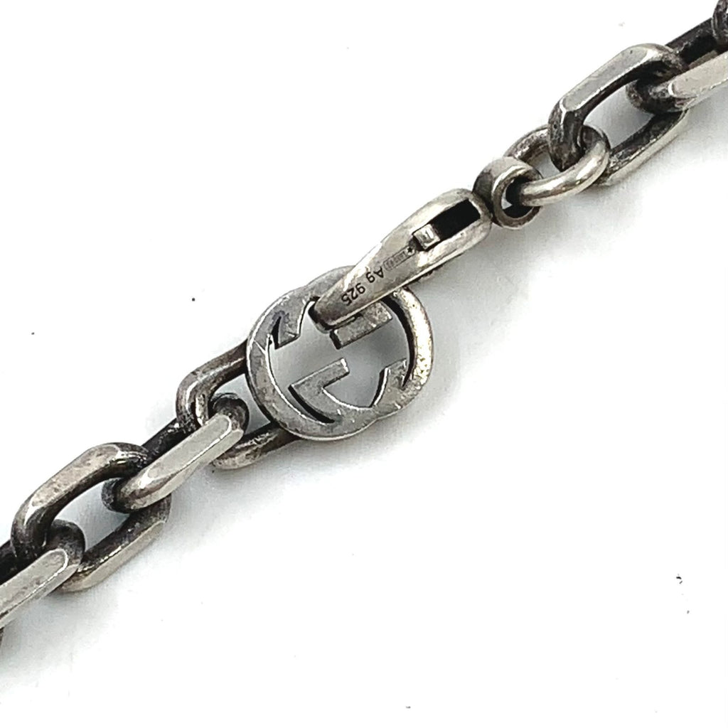 Gucci Interlocking G Silver Chain Necklace — view 5