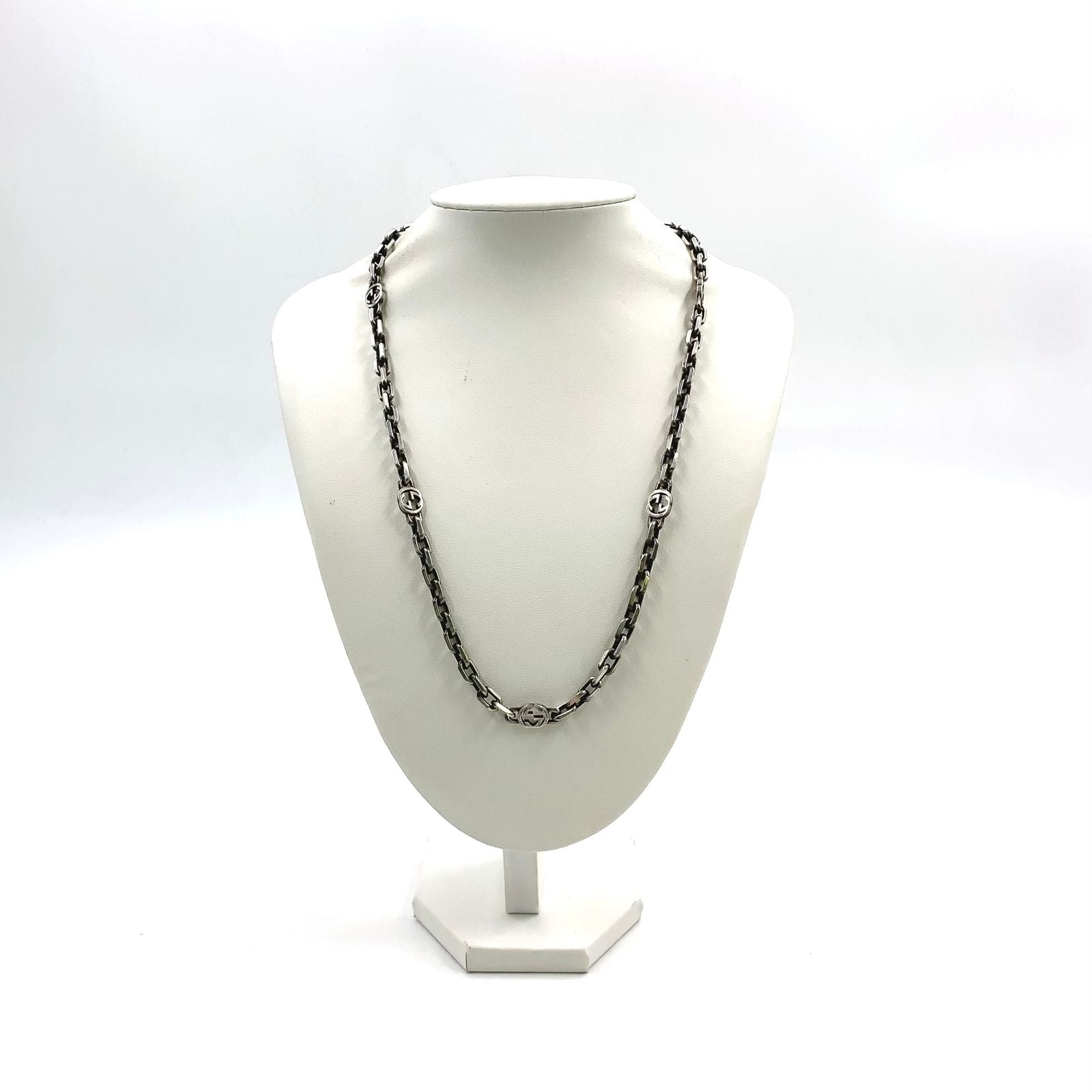 Gucci Interlocking G Silver Chain Necklace — view 7