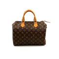 Louis Vuitton Speedy 30 Monogram Leather Brown Light Handbag Gold