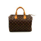 Louis Vuitton Speedy 30 Monogram Leather Brown Light Handbag Gold