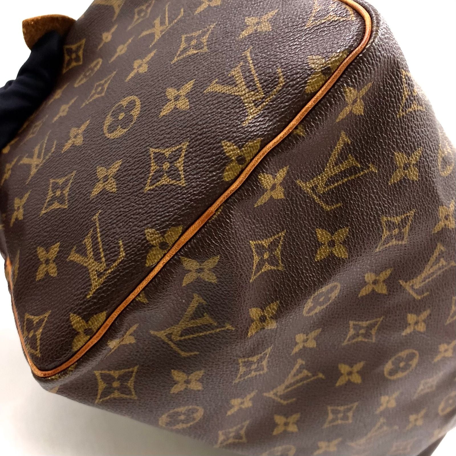 Louis Vuitton Speedy 30 Monogram Leather Brown Light Handbag Gold — view 7