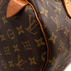 Louis Vuitton Speedy 30 Monogram Leather Brown Light Handbag Gold — view 5