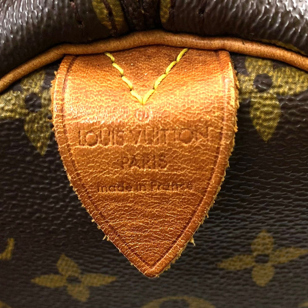 Louis Vuitton Speedy 30 Monogram Leather Brown Light Handbag Gold — view 4