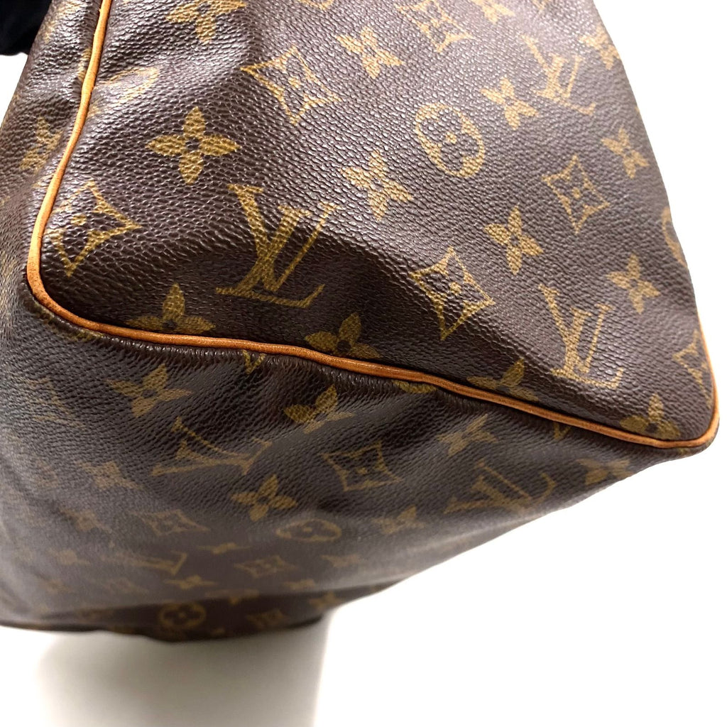 Louis Vuitton Speedy 30 Monogram Leather Brown Light Handbag Gold — view 8