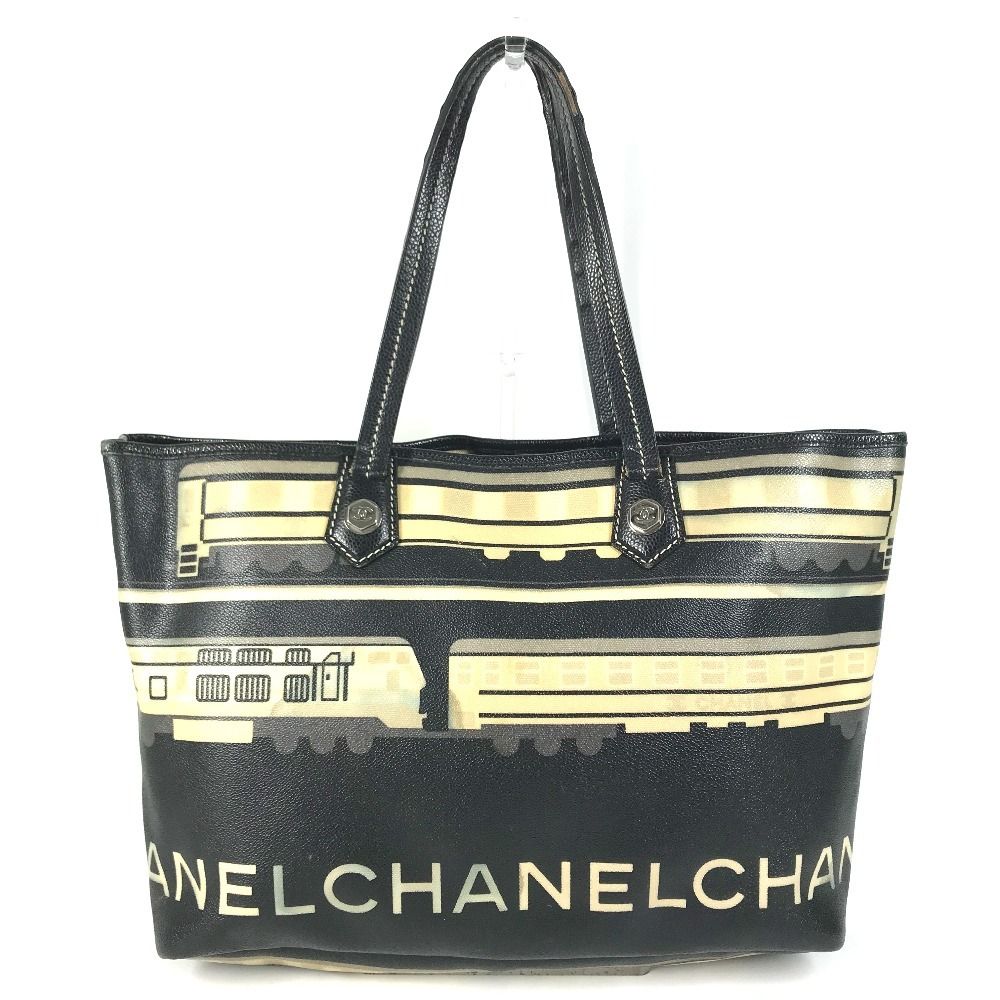 Chanel Tote Bag Central Station Leather Black