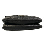 Chanel Shoulder Bag Quilted Black Silver Double Flap Leather — view 5