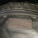 Chanel Shoulder Bag Quilted Black Silver Double Flap Leather — view 8