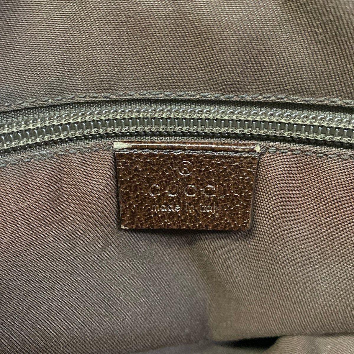 Gucci Shoulder Bag GG Pattern Sherry Beige Dark Brown Leather — view 8