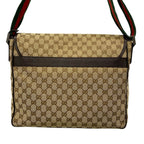 Gucci Shoulder Bag GG Pattern Sherry Beige Dark Brown Leather — view 3