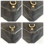Gucci Abbey Black Gold GG Canvas Leather Tote Bag — view 5