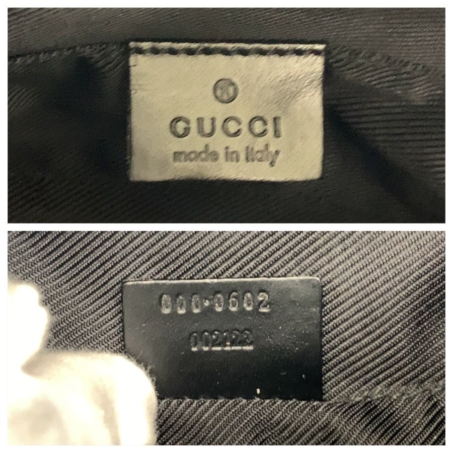 Gucci Black Silver GG Canvas Leather 000 Shoulder Bag — view 3
