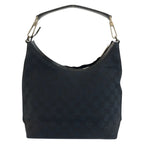 Gucci Black Silver GG Canvas Leather 000 Shoulder Bag — view 2