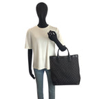 Gucci Black GG Canvas Leather 002 Tote Bag — view 7