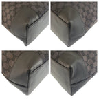 Gucci Black GG Canvas Leather 002 Tote Bag — view 4