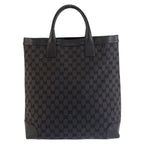 Gucci Black GG Canvas Leather 002 Tote Bag — view 2