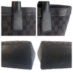 Gucci Black GG Canvas Leather 002 Tote Bag — view 5