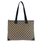 Gucci Black GG Canvas Leather 019 Tote Shoulder Bag — view 2