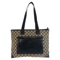 Gucci Black GG Canvas Leather 019 Tote Shoulder Bag
