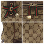Gucci Sherry Line Principe Beige Brown GG Canvas Leather Tote Shoulder Bag — view 4