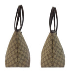 Gucci Beige Brown GG Supreme Canvas Leather Tote Shoulder Bag — view 8