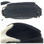Prada Tessuto Black Silver Nylon Shoulder Bag Pochette — view 4