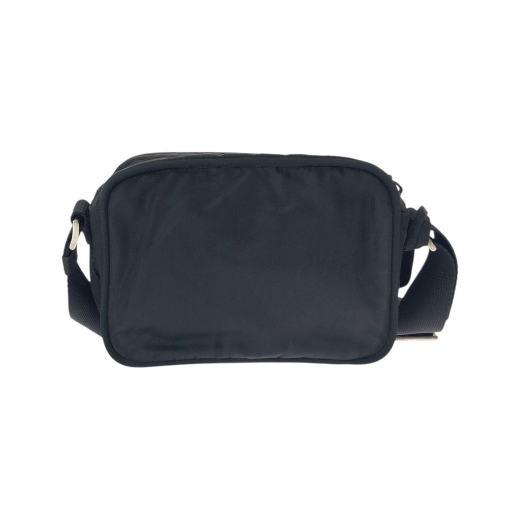 Prada Tessuto Black Silver Nylon Shoulder Bag Pochette — view 2