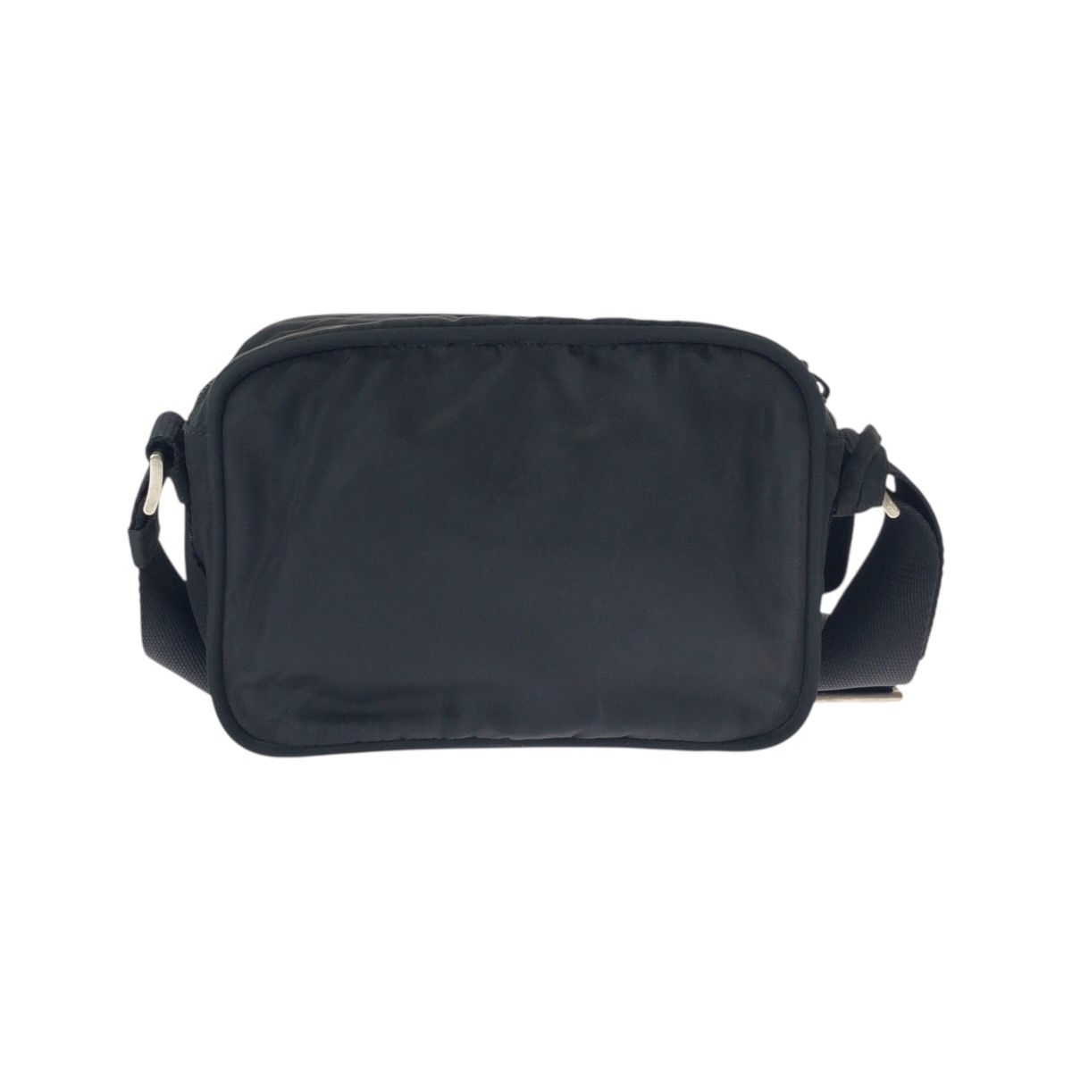 Prada Tessuto Black Silver Nylon Shoulder Bag Pochette — view 2