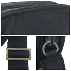 Prada Tessuto Black Silver Nylon Shoulder Bag Pochette — view 5